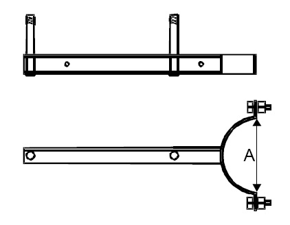 PP - 1 (N-80) Poprzecznik przelotowy na obejmie 0 - 1
