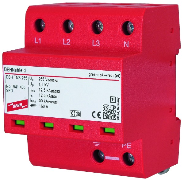 Ogranicznik przepięć B+C 4P 12,5kA 255V (monoblok) DEHNshield TN