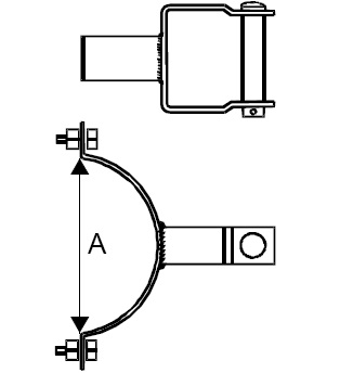 Km - 5/S - 80 Konstrukcja mocna na obejmie 0 - 3 z dystansem