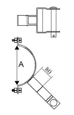 Km - 8/E Konstrukcja mocna z odsadzeniem 80mm